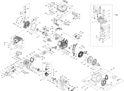 General Assembly Diagram and Parts List for 883-WU 357cc Cub Cadet Snow Blower